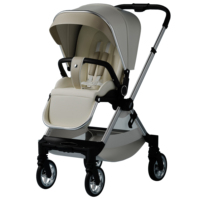 Poussette de bébé à quatre roues en aluminium légère poussette pliable universelle avec poignée inversée pour bébés