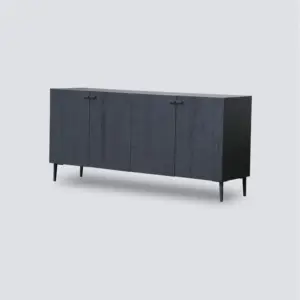 NS FURNITURE Modern Style Living-room Solid Wood Cabinet Metal Legs TV Stand White OAK Wood Cupboard Storage Bedroom Furniture