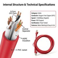 Kabel Patch Cord RJ45 Cat5e Cat5 10m OEM Pabrik, CCA 24AWG UTP FTP SFTP, Kabel Ethernet LAN untuk Komputer, Router, Switch