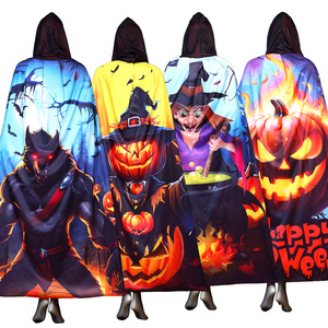 Oferta Especial: Nueva Capa Poncho de Halloween para Actuaciones Escénicas, Disfraz de Calabaza, Bruja, <span class=keywords><strong>Hombre</strong></span> <span class=keywords><strong>Lobo</strong></span>, Murciélago, Santos, para Fiestas - Product Image 2