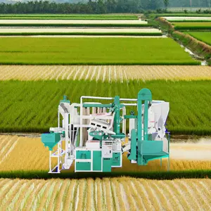 Hete Verkoop Agrarische Complete Set Rijstmolen Gecombineerde Machine Boerderij Grote Rijstrijst Freesmachine In China