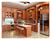 Cuisine moderne modulaire en bois massif laqué, fabrication chinoise, design classique, sur mesure