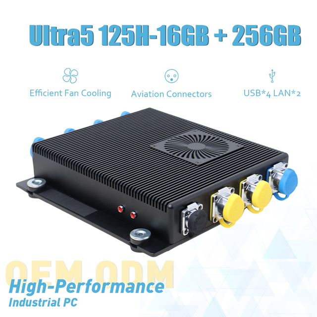 High Performance Industrial Computer Ultra 5 125H 16GB RAM 256GB SSD Embedded PC OEM ODM Stock AI Functions