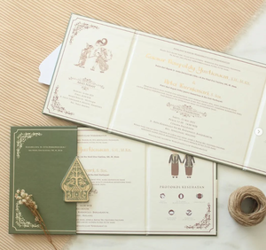 <span class=keywords><strong>Carte</strong></span> Dinvitation Elegante <span class=keywords><strong>Blanche</strong></span> Color personalizado Sobre Textura Verde Tapa dura Invitación DE BODA Suites - Product Image 3