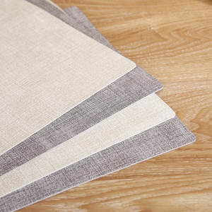 Set de table carré en tissu, style nordique minimaliste, double face, isolant thermique, résistant à l'huile et à l'eau, pour usage domestique - Product Image 2