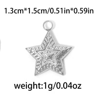 Grosir Liontin Perhiasan Stainless Steel PVD 18K Bentuk Bintang Mawar Hati Hewan untuk Pembuatan Kalung Gelang DIY