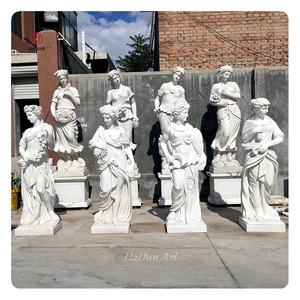 Statues des <span class=keywords><strong>dieux</strong></span> <span class=keywords><strong>grecs</strong></span> des quatre saisons en marbre blanc grandeur nature pour jardin extérieur à vendre - Product Image 1