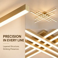 Lámpara de Techo LED Lineal Moderna, Lámpara de Techo Empotrada para Sala de Estar, Dormitorio, Hotel