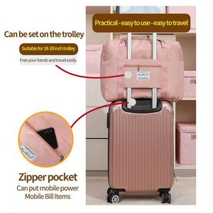 Sac de Rangement Portable pour Vêtements de Voyage, Sac de Transport en Coton Oxford pour Couettes, Sac Fourre-tout Cabine – Offre Spéciale - Product Image 3