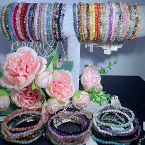 สร้อยข้อมือลูกปัดประดับเพชร4มม. วัสดุผสมสำหรับตกแต่งของขวัญแฟชั่น - Product Image 6