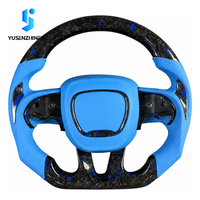 Volant sport en cuir et fibre de carbone forgé sur mesure avec LED pour Dodge Charger Scat Pack Rt Challenger Durango Hellcat SRT8