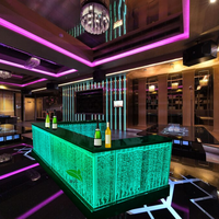 Meubles de bar lumineux à LED pour hôtels, restaurants et clubs, fontaine dansante murale, table de service, comptoir de réception