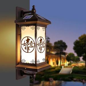 Lámpara de pasillo chino Retro para exteriores, patio, jardín, Villa, terraza, IP65, impermeable, LED, lámpara de pared Solar, puerta, pared externa - Product Image 3