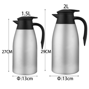 <span class=keywords><strong>Jarra</strong></span> Térmica de Acero Inoxidable de 2L <span class=keywords><strong>con</strong></span> Aislamiento al Vacío, <span class=keywords><strong>Termo</strong></span> para Té Negro Árabe, <span class=keywords><strong>Cafetera</strong></span> para Mantener Caliente el Agua - Product Image 5