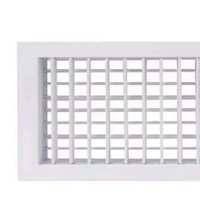 Diffuseur d'air carré moderne en alliage d'aluminium à double déflection, grille de ventilation à lames réglables pour utilisation en sous-sol, personnalisable