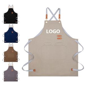 Tablier personnalisé en coton tendance pour cuisine, chef, barista, barbecue, bar, coiffeur, femmes et hommes - Product Image 1