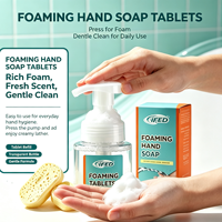 Tablettes de savon moussant pour les mains, biodégradables, en vrac, avec étiquette privée personnalisée, pour une mousse fine et crémeuse