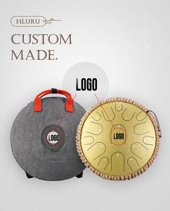 Jelo Wholesale <span class=keywords><strong>Handpan</strong></span> 13 pouces 15 notes en acier carbone Tambour à langue Ré mineur Instruments de percussion - Product Image 2
