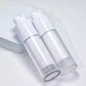Cosmetic Luxury pp Airless <b>Pump</b> <b>Bottle</b> 15ml 30ml 50ml White Double Wall Airless Serum <b>Bottle</b> With Frosted Refillable <b>Bottle</b> - Product Image 4