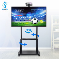 Chariots TV interactifs pour salles de réunion, vente en gros usine Senjiang, pour écrans interactifs TV LED LCD 110 lbs 42"-85"