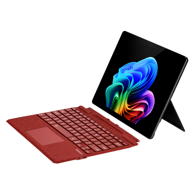 New Wholesale Wireless USB-C TPU ABS Backlit Keyboard Case Ultra Thin Touchpad Pen Slot for Surface Pro 8/9/X/11 Customized
