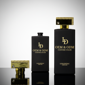 Custom Luxury Crimp Perfume <b>Spray</b> <b>Bottle</b> 100ml Perfume Glass <b>Bottle</b> 50ml Black Square <b>Empty</b> Perfume <b>Bottle</b> with Gold Lid - Product Image 3