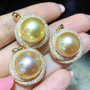 Pendentif en argent S925, support vide, accessoires de bricolage, perle ronde de 13-14 mm, collier, cache-produit, catégorie de produits : colliers de perles, 30154 - Product Image 3