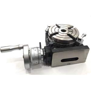 ASSORTS โต๊ะหมุนแนวนอนและแนวตั้ง HV4 สำหรับเครื่องกัด ขนาดเส้นผ่านศูนย์กลาง 110 มม. สีดำและสีเทา ผลิตจากเหล็กเครื่องมือ - Product Image 3