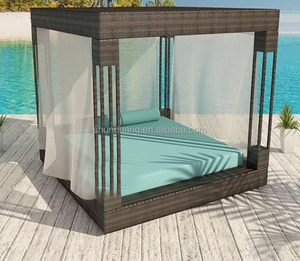 Comodo <span class=keywords><strong>Lettino</strong></span> Prendisole da Spiaggia, Arredo per Esterni, Patio, Hotel, Terrazza, <span class=keywords><strong>Lettino</strong></span> in Legno e Alluminio, Daybed per Bordo Piscina - Product Image 6