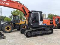 Excavadora Usada Hitachi ZX220LC Bien Mantenida, Fabricada en Japón, Motor Diésel de Bajo Consumo, Brazo de Largo Alcance, Maquinaria de Construcción