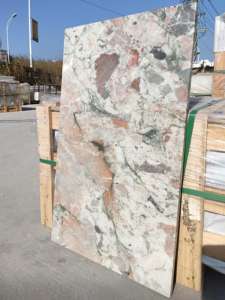 SH <span class=keywords><strong>Stone</strong></span> การตกแต่งภายในบ้านห้องน้ำหินธรรมชาติสี่ฤดูแผ่นหินอ่อนสีชมพูสำหรับพื้นหลังผนังโต๊ะเครื่องแป้งด้านบน - Product Image 6