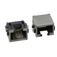 Plaque d'évier personnalisable connecteur femelle rj45 8 broches mini prise pcb prise modulaire rj45 connecteur ethernet rj45 plomb 8P8C