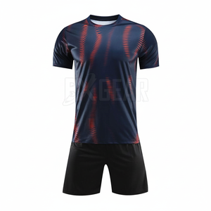 Conjunto de uniformes de fútbol al por mayor, colores personalizados, logotipos y tamaños disponibles para clubes, escuelas y equipos, pedidos al por mayor - Product Image 1