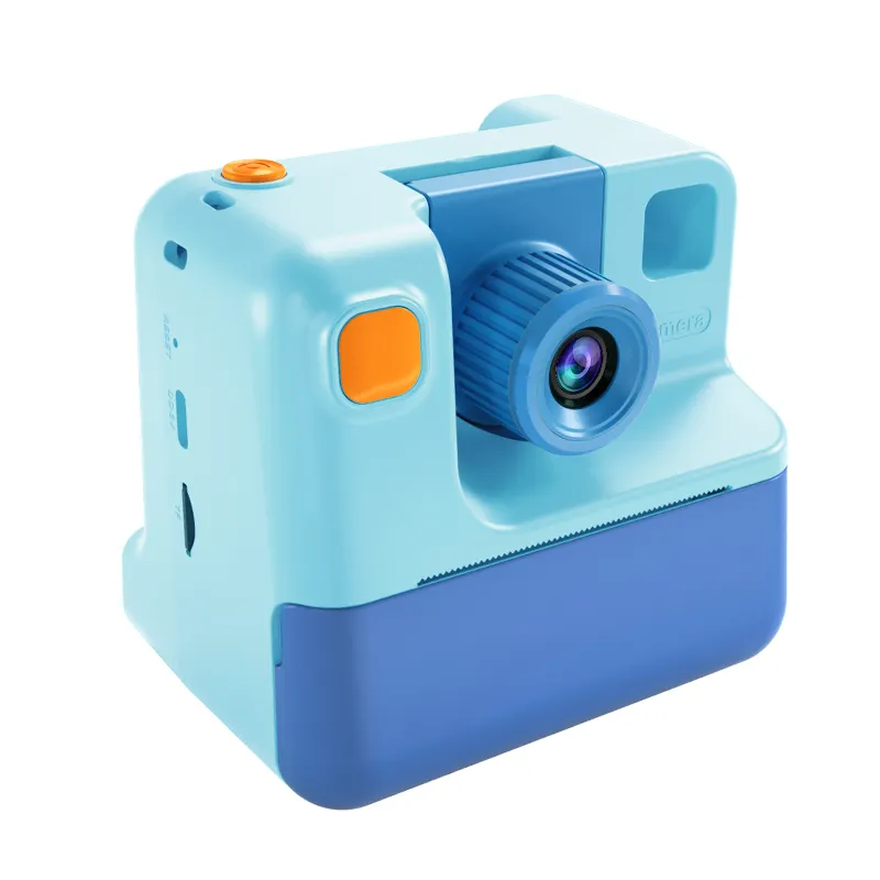طابعة صور صغيرة محمولة باليد مخصصة P ، كاميرا تصوير صغيرة بشاشة Zoom بدون حبر طباعة فورية عالية الدقة للأطفال