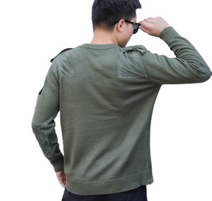 DFU110 ODM OEM Pulls tactiques personnalisés en laine tricotée avec tissu renforcé - Product Image 1