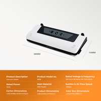 Machine de mise sous vide électrique automatique avec coupe-sac intégré, compacte, pour la conservation des aliments, faible bruit, pour la cuisine et la maison