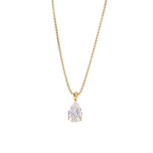 Collar de Mujer Yf6403, Simple, de <span class=keywords><strong>Acero</strong></span> <span class=keywords><strong>Inoxidable</strong></span>, Chapado en Oro de 18k, de Alta Calidad, Pulido, con Forma de Gota de Agua y Circonita - Product Image 2