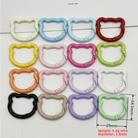 Porte-clés mignon en métal émaillé, mousquetons ronds, fermoirs à ressort en forme de cœur, fermoirs à ressort Shiduomei Love Key pour la fabrication de colliers