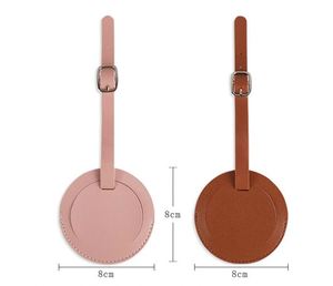 Étiquettes de bagages en cuir PU « L'aventure commence » avec porte-nom pour mariage, enterrement de vie de jeune fille, lune de miel, voyage, remise de diplôme - Product Image 1