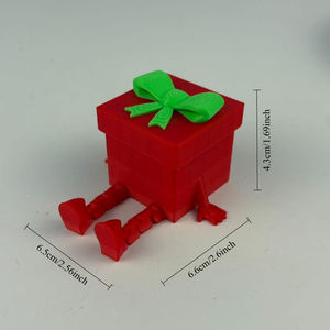 Ensemble d'ornements de Noël imprimés en 3D en plastique ajoute un charme festif à la décoration intérieure sur les étagères et les tables - Product Image 4