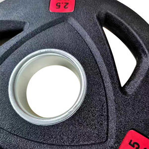 <span class=keywords><strong>Disco</strong></span> de Pesas <span class=keywords><strong>con</strong></span> Agarre de Tres Orificios de Hierro Fundido para Gimnasio, Ejercicio de <span class=keywords><strong>Sentadillas</strong></span>, Levantamiento de Pesas, <span class=keywords><strong>Disco</strong></span> de Barra Recubierto de Goma - Product Image 4