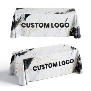 Personalized Advertising Tablecloth Fitted Design Polyester <b>6Ft</b> 8Ft Custom Logo Printed <b>Table</b> Cover for Trade Show Event - Product Image 1