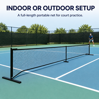 Base de filet de pickleball mobile sur roues pour terrain de 22 pieds