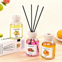 Diffuseur de parfum à bâtonnets 130 ml, senteur fruitée, huile essentielle naturelle, recharge pour diffuseur sans flamme, parfum d'ambiance pour la maison, décoration