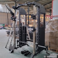 Équipement de fitness multifonctionnel pour la maison : Cage de musculation complète avec poulie arrière et machine Smith