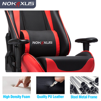 Chaise de gaming en cuir PU avec ajustement du dossier 90 à 180 degrés, éponge épaissie pour enfants, à la mode