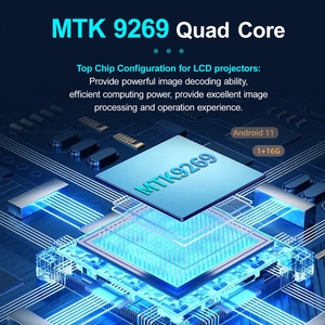 Proyector inteligente Android 11 1080P TOF Lámpara LED de enfoque automático Proyector de video 16G ROM <span class=keywords><strong>Asistente</strong></span> de voz de Google incorporado para películas en casa - Product Image 2