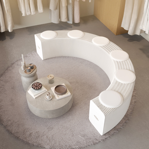 क्राफ्ट पेपर फोल्डेबल बेंच हनीमून 3/6 सीट बेंच के लिए आधुनिक वाणिज्यिक बैठने की बेंच - Product Image 5