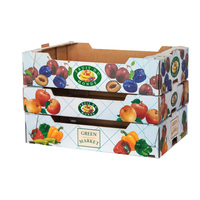 Revêtement de boîte en papier pliable recyclable personnalisé écran de soie en carton ondulé de luxe pour l'emballage de cadeaux de fruits pour la pomme