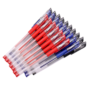 Bolígrafos de Gel Tricolor Azul, Negro y Rojo con Punta de Bala de 0.5mm, Bolígrafos Promocionales de Plástico, Material de Papelería para la Escuela y Oficina - Product Image 1